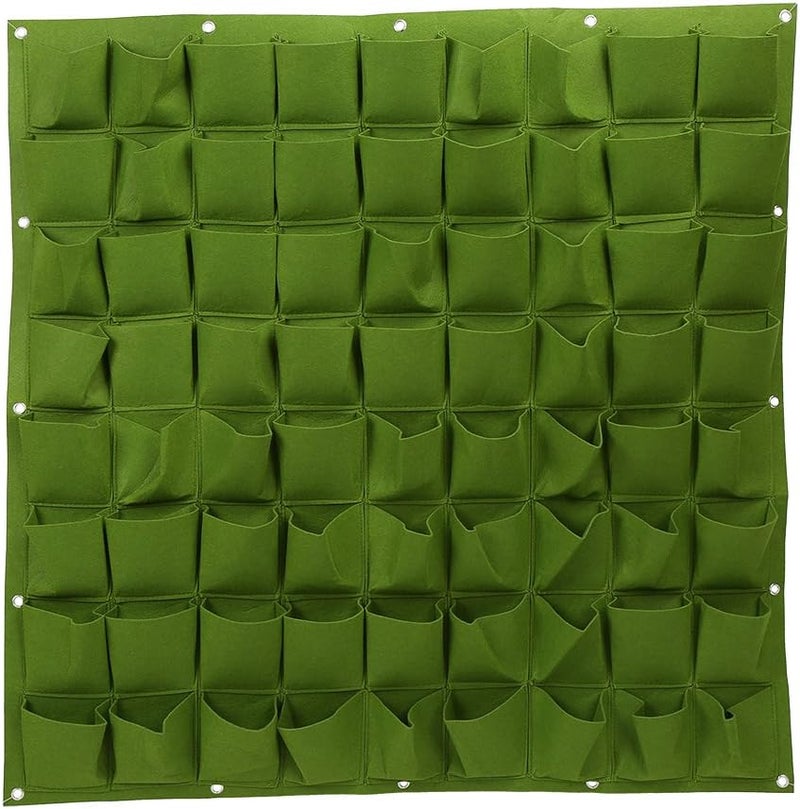 woobles Vertical Hanging Garden Planter, Plant Hanging Bags,36 Pocket Outdoor Vertical Greening Wall Garden Plant Grow Bags for Apartments, Balconies, Patios, Schoolyards and Rooftop (Green 72) - Image 1